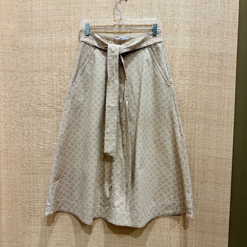 Ann Taylor Tie Waist Midi Skirt